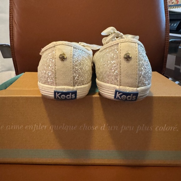 Kate Spade X Keds White Glitterer Sneakers - Picture 3 of 6